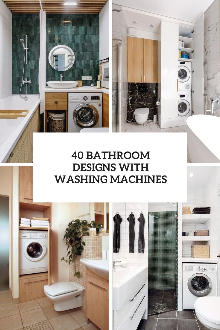 bathroom designs with washing machines