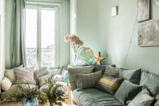 a lovely pastel living room design