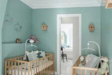 58 mint is a nice soft color for a nursery, it’s a cute idea for any gender