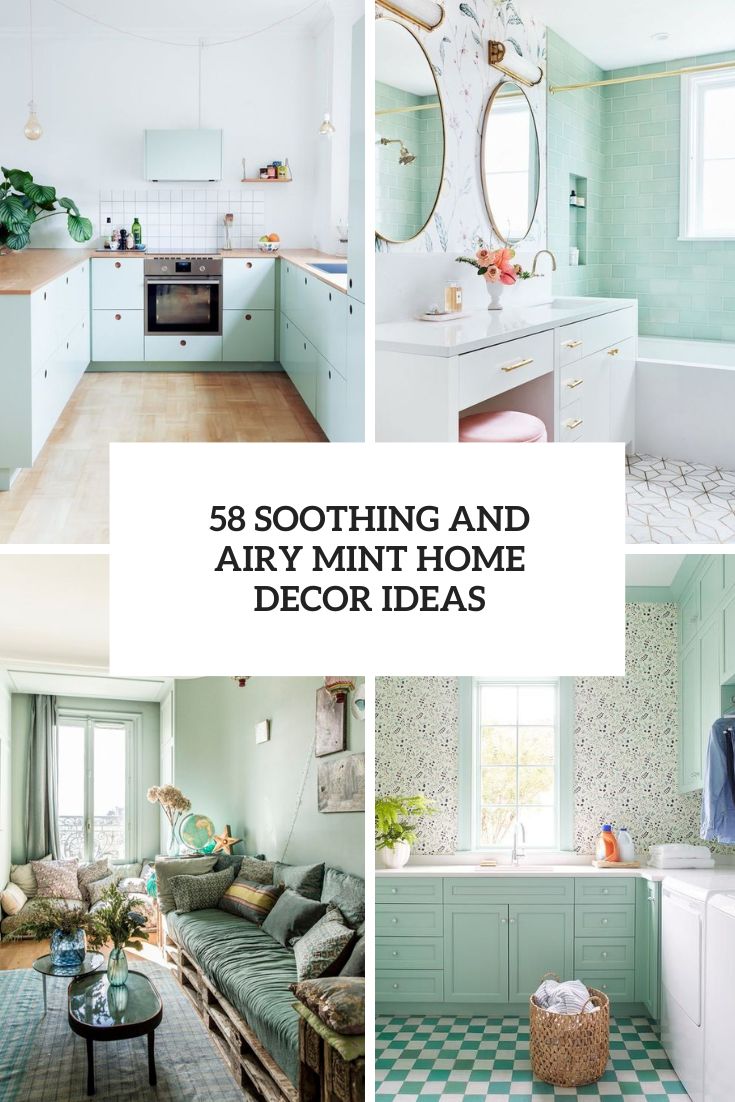 soothing and airy mint home decor ideas