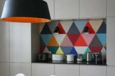 a cute colorful kitchen backsplash