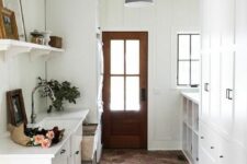 a practical mudroom laundry room design