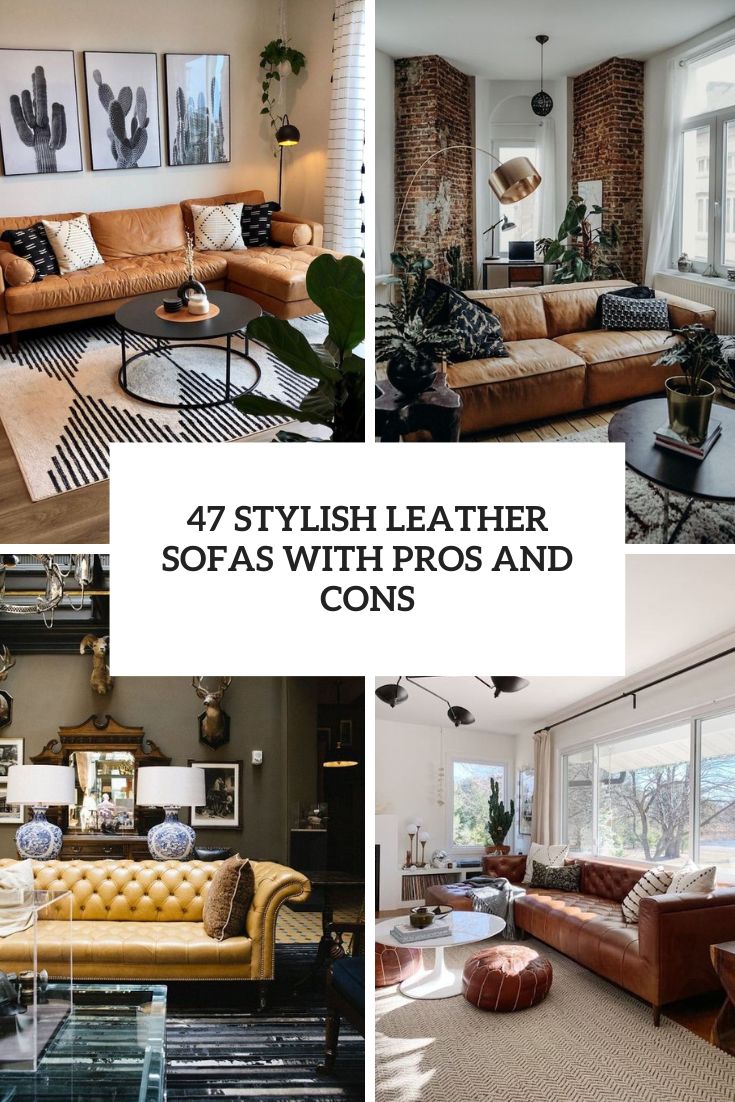 stylish leather sofas with pros and cons