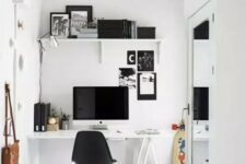 a practical b&w home office