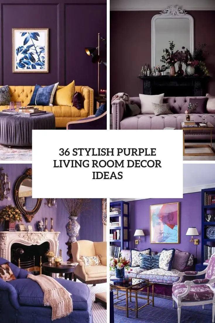 stylish purple living room decor ideas