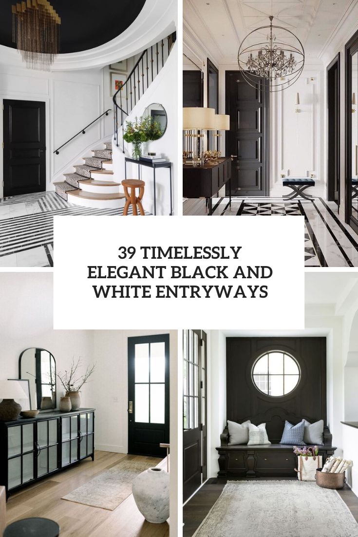 timelessly elegant black and white entryways
