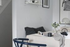a cool Scandi dining space with a stylish chair