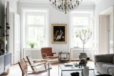 a chic French-inspired living room