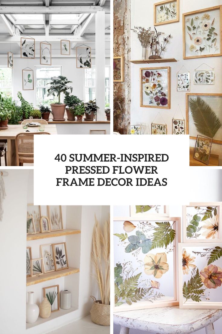 summer inspired pressed flower frame decor ideas