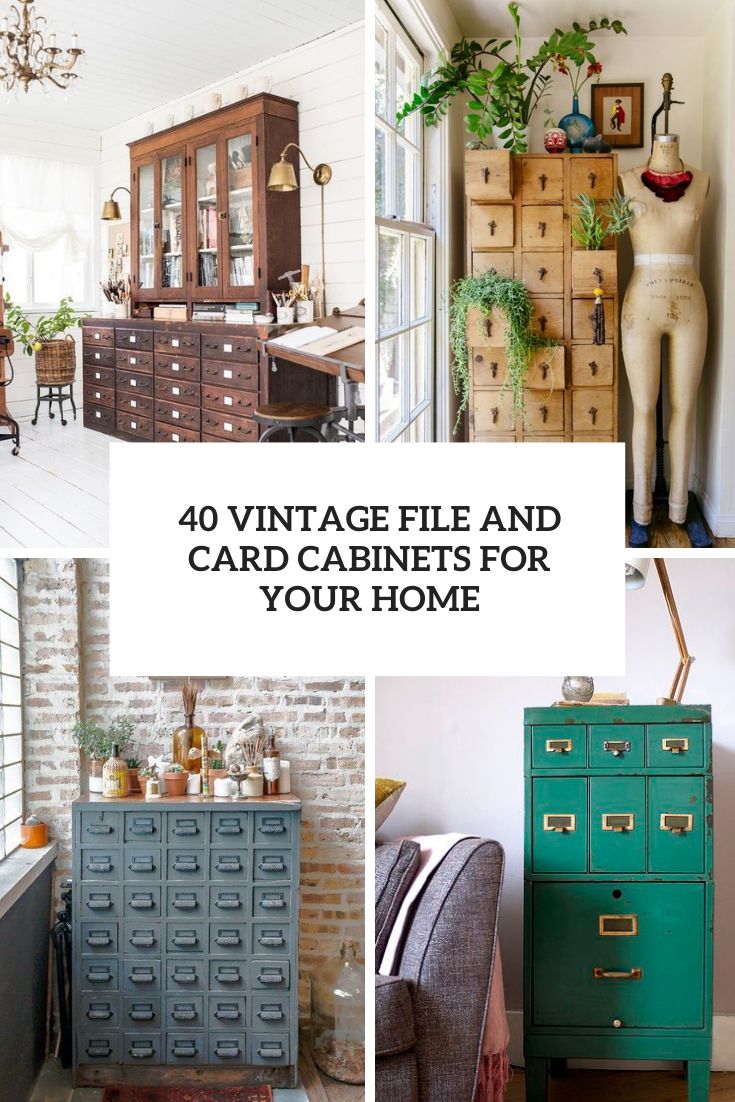 vintage file and card cabinets for your home