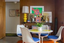a stylish colorful dining room design