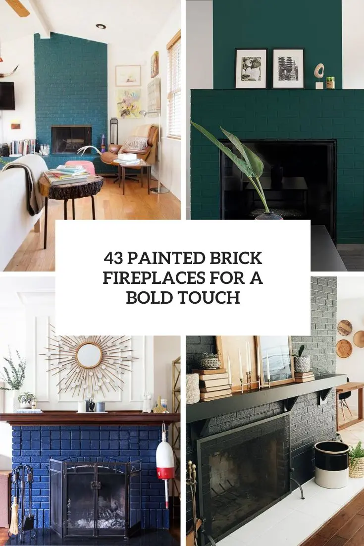 painted brick fireplaces for a bold touches