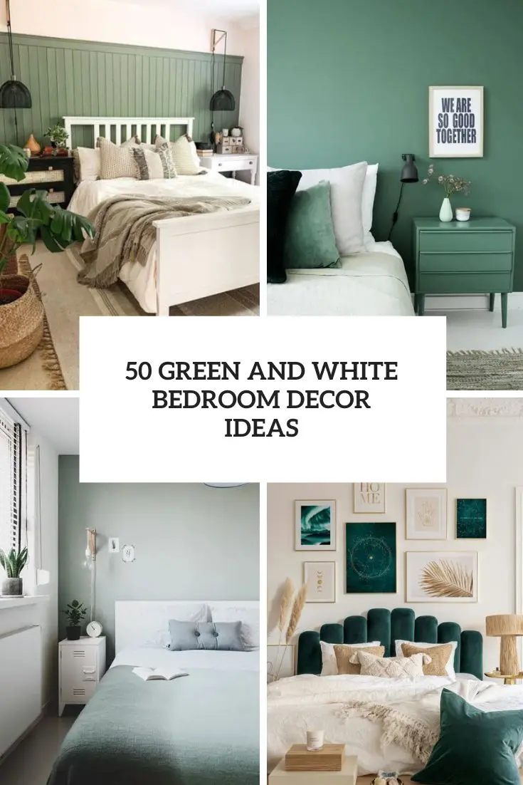 green and white bedroom decor ideas