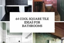 64 cool square tile ideas for bathrooms cover