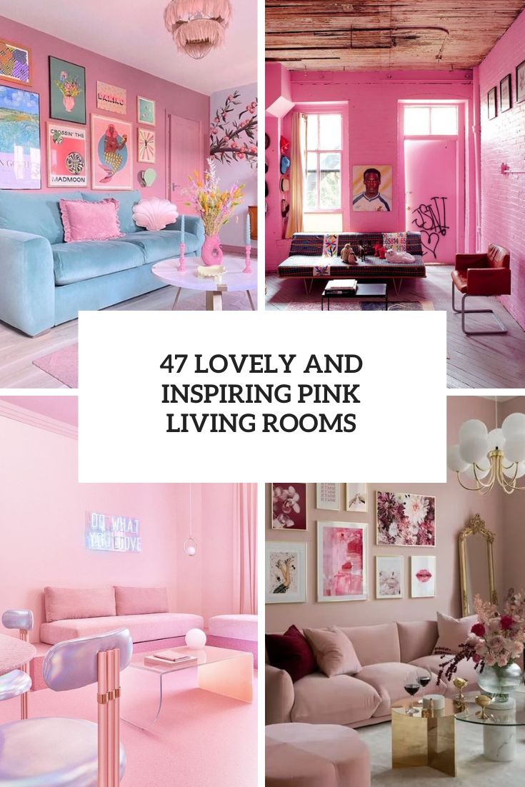 lovely and inspiring pink living rooms