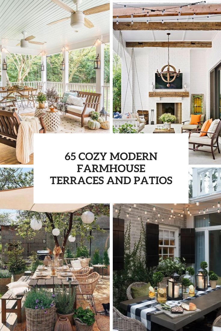 cozy modern farmhouse terraces and patios