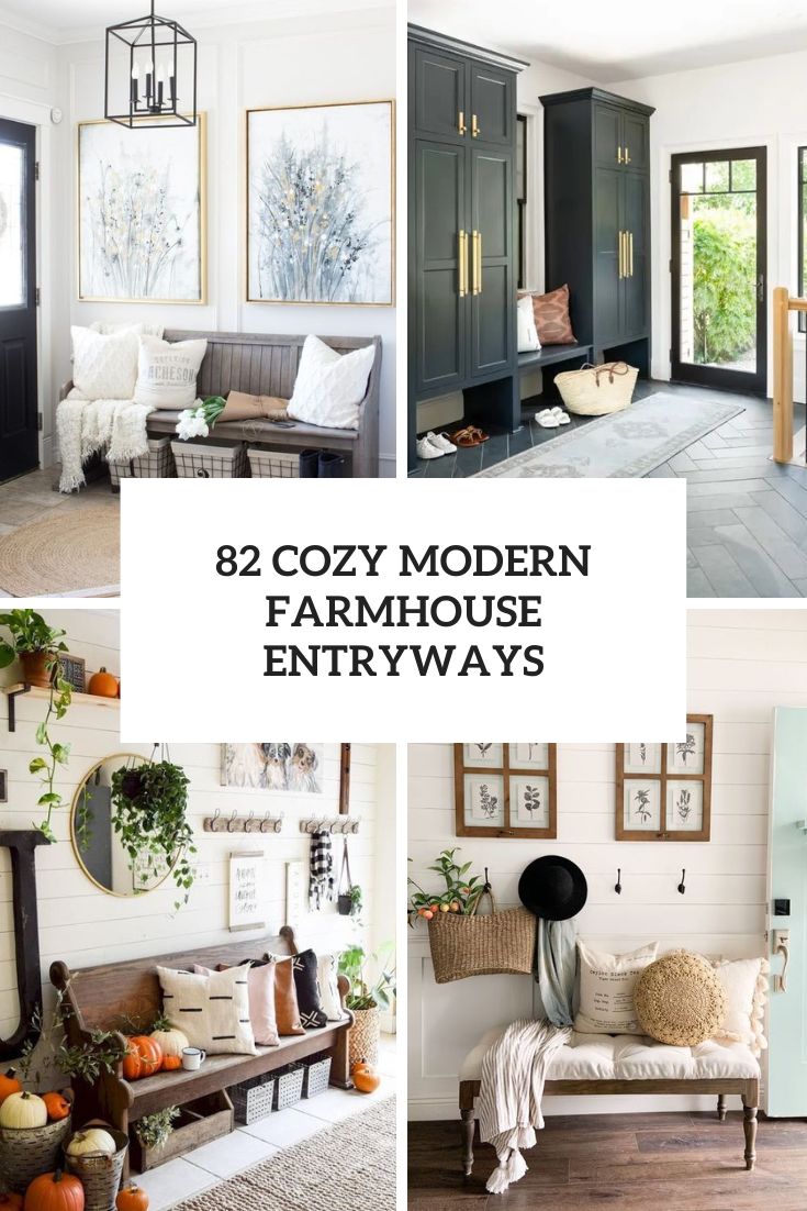 cozy modern farmhouse entryways