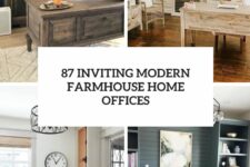87 inviting modern farmhouse home offices cover