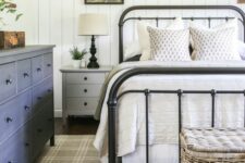 a cozy bedroom with an IKEA Hemnes dresser