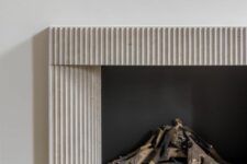 a non-working fireplace with a fluted surround will be a stylish and sophisticated addition to your interior