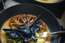 09 gluten-free pasta with purslane and roasted cauliflower is a jaw-dropping Halloween dish