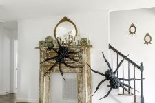 23 a duo of giant realistic spiders will easily turn your space into a Halloween one and will do that with style