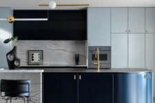 a lovely blue kitchen design