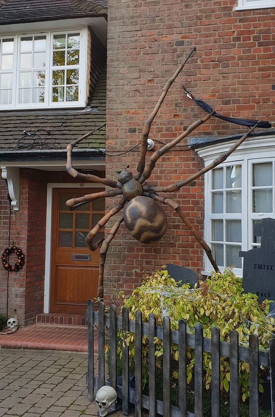 a giant and very realistic-looking spider will instantly make your house look very Halloween-like and you won't need any other decor