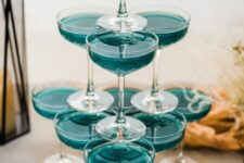 43 shimmery teal cocktails will be a gorgeous solution for a celestial Halloween party
