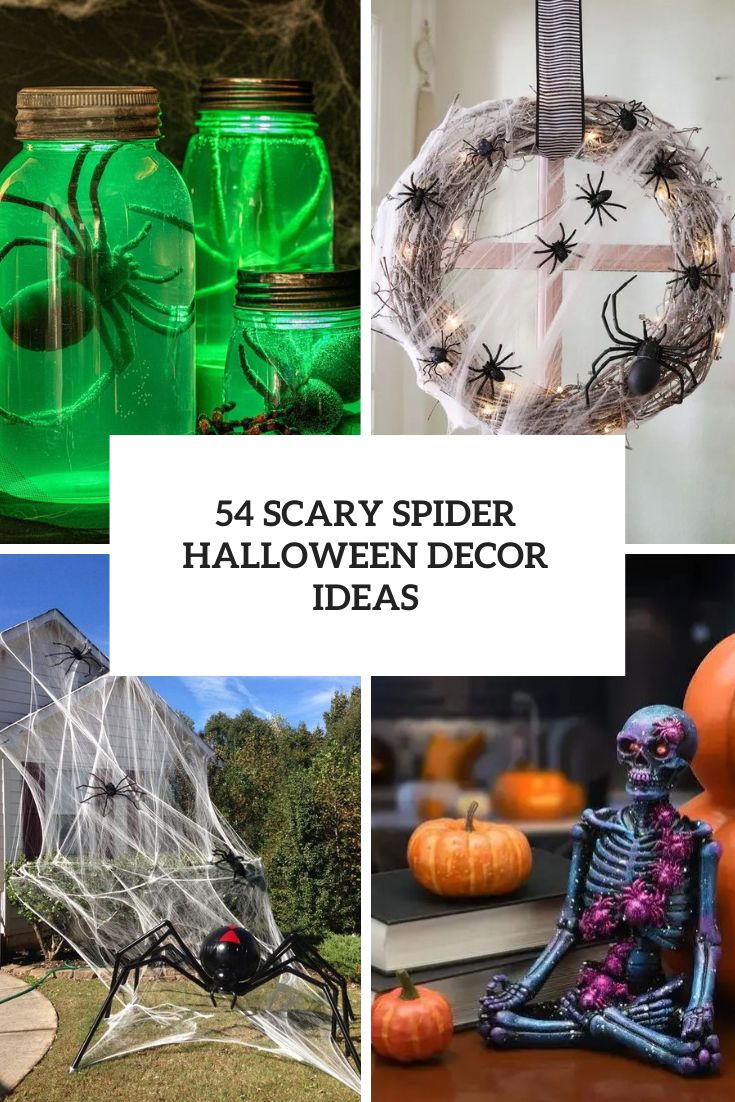 scary spider halloween decor ideas