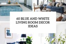 60 blue and white living room decor ideas cover