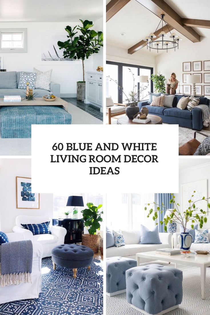 blue and white living room decor ideas