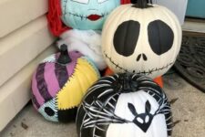 61 Nightmare Before Christmas pumpkins will turn your space into Tim Burton inspired one and will add style to your Halloween party