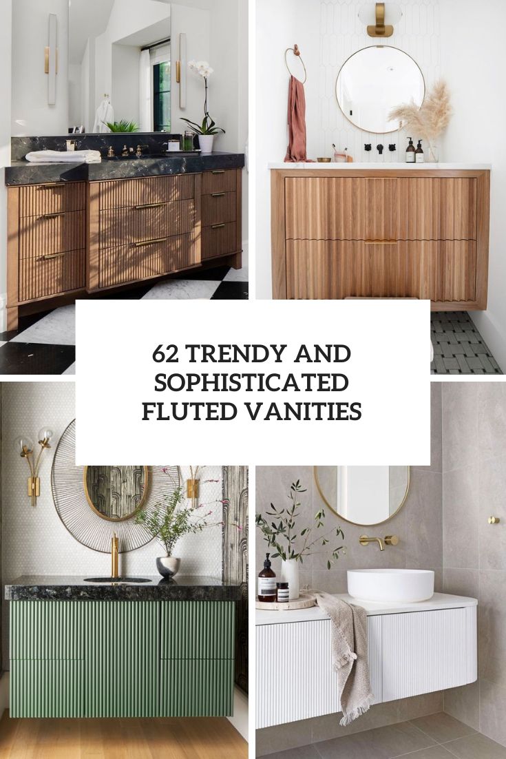 trendy and sophisticated fluted vanities