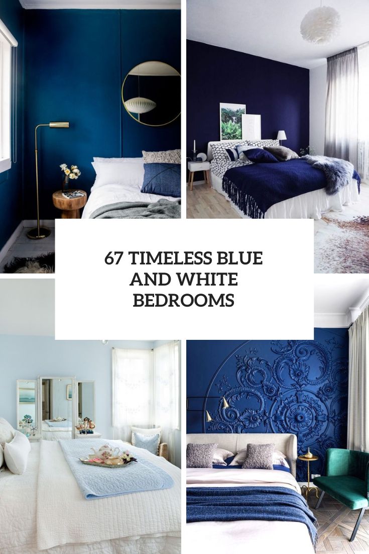 timeless blue and white bedrooms