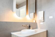 a stylish minimalist bathroom