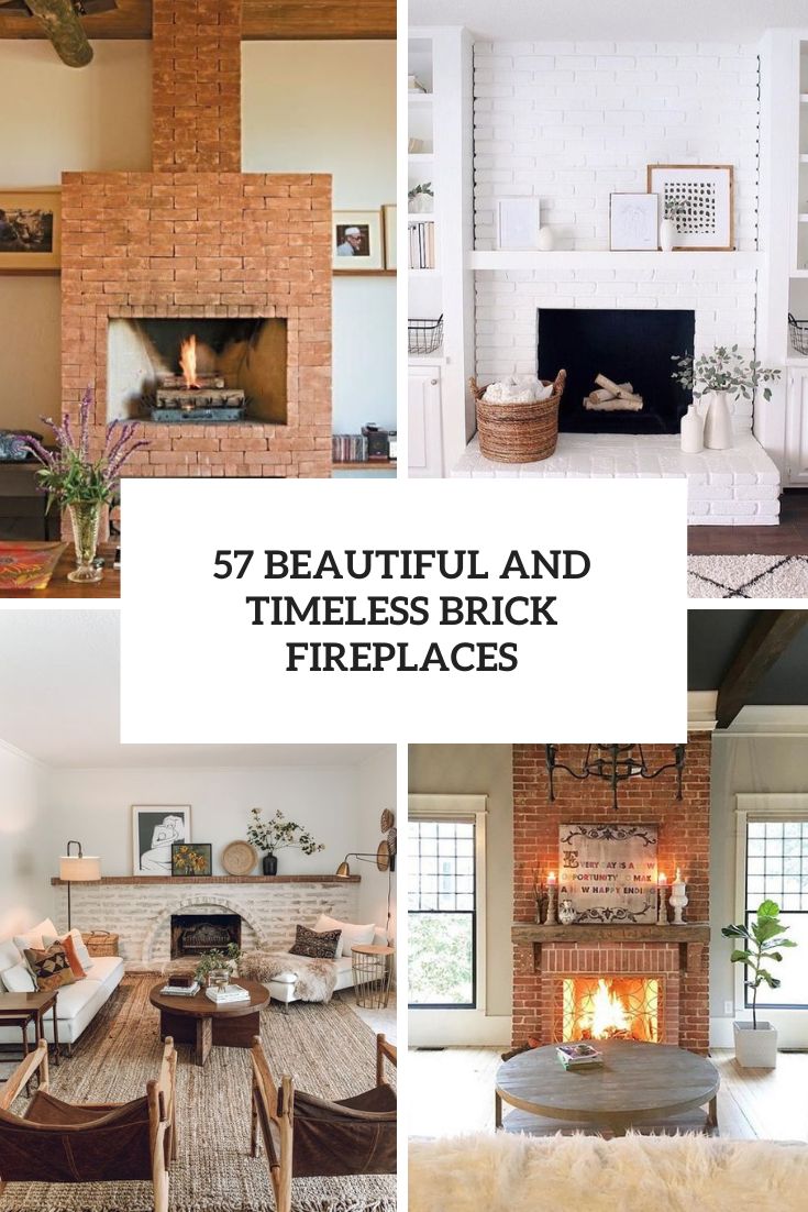 beautiful and timeless brick fireplaces