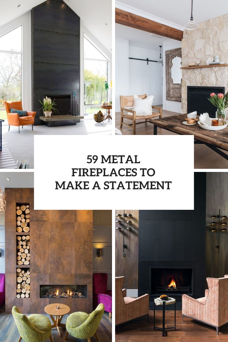 metal fireplaces to make a statement