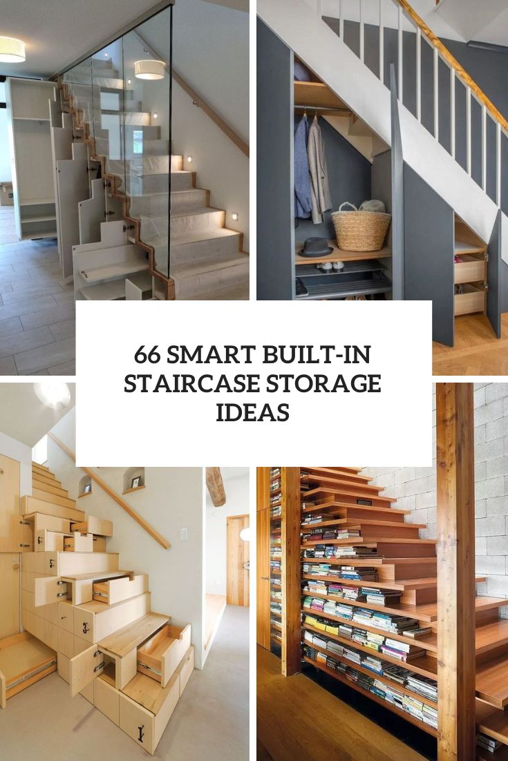 smart built in staircase storage ideas