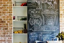a creative kitchen addition of a chalkboard
