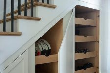 built-in and hidden storage compartments with drawers are great for a modern home, you can make some anytime