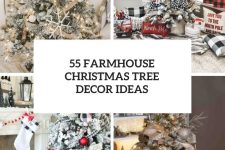 55 farmhouse christmas tree decor ideas cover