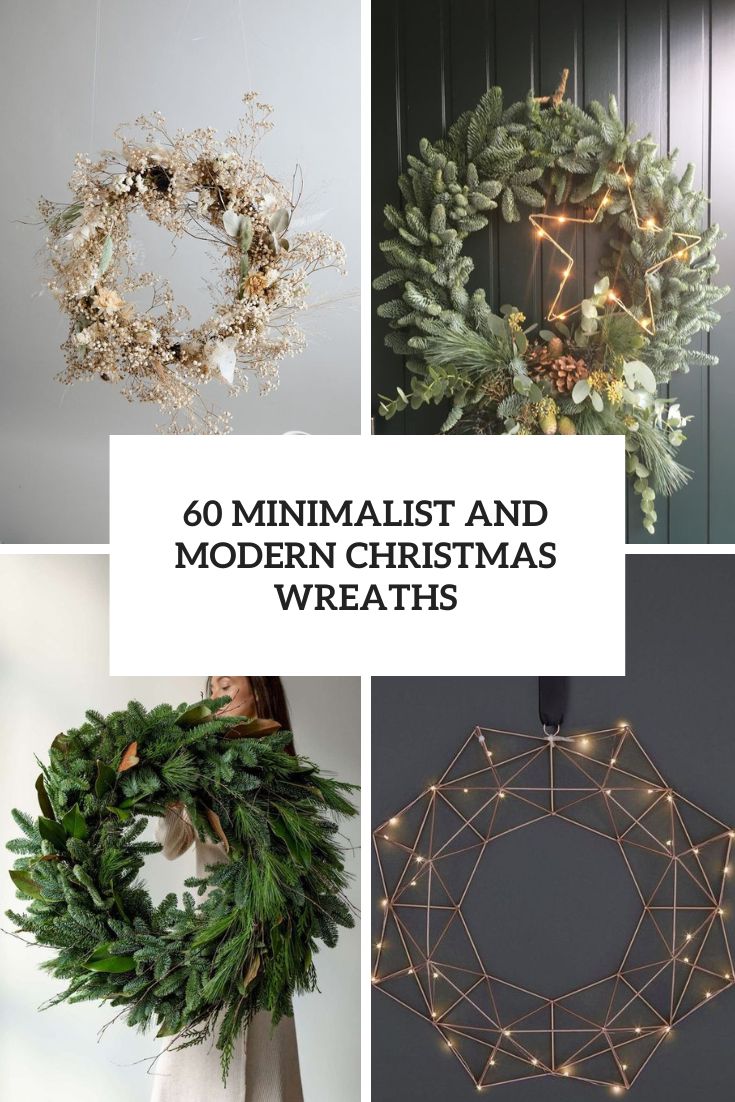 minimalist and modern christmas wreaths