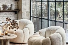 20 neutral boucle chairs are great to style your living room, they look cozy and cute
