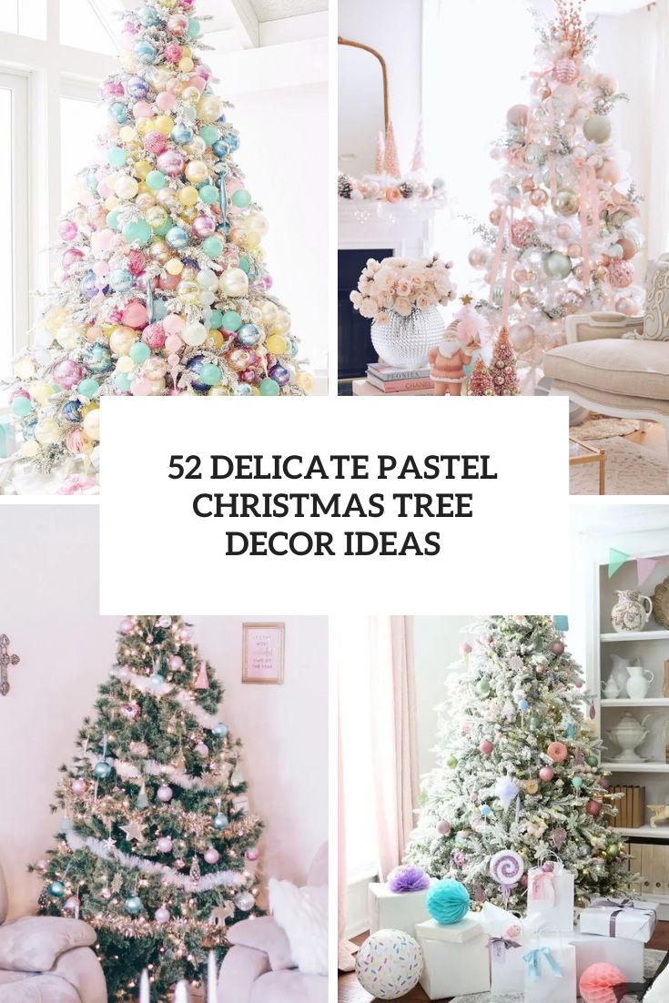 Delicate Pastel Christmas Tree Decor Ideas
