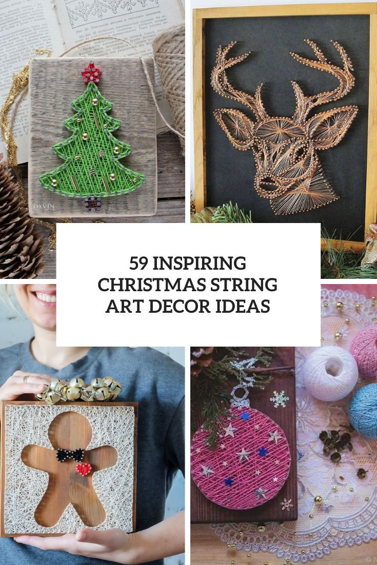 Inspiring Christmas String Art Decor Ideas