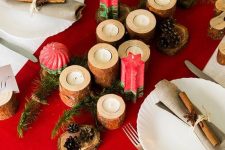 a lovely Christmas table setting