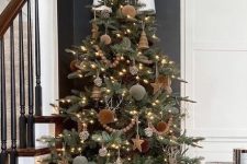 a stylish farmhouse christmas tree