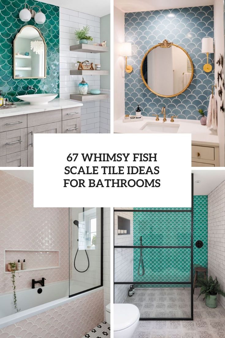 Whimsy Fish Scale Tile Ideas For Bathrooms