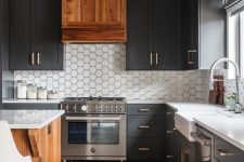 a stylish soot kitchen design